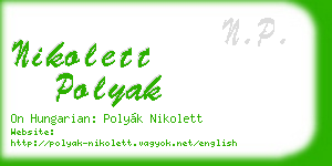 nikolett polyak business card