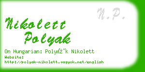 nikolett polyak business card